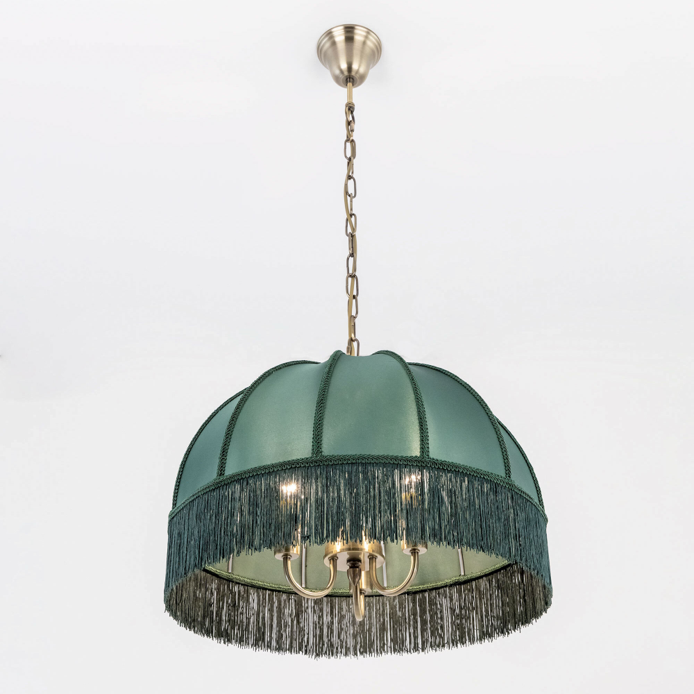 Citilux Базель CL407132 Люстра подвесная с зелёным абажуром