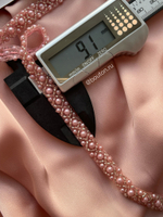 Тесьма розовая бисер 0,9 см.