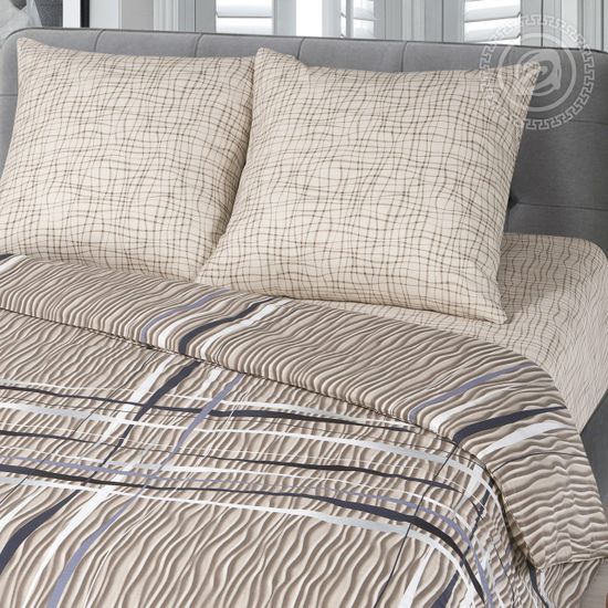 Евро комплект постельного белья Эльбрус бязь Зима-Лето