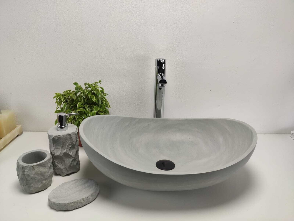 Раковина из андезита Oval Blue OA-60920 (55*38*19)