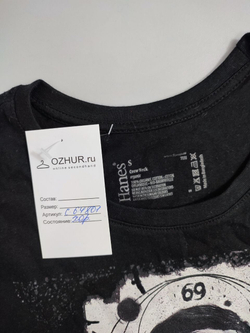 Футболка Hanes с принтом 44 размер