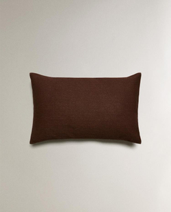 ZARA HOME ОДНОТОННАЯ НАВОЛОЧКА, КОРИЧНЕВЫЙ