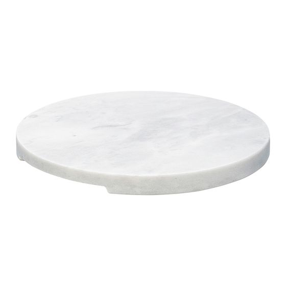Блюдо сервировочное Marm, D20 см, белый мрамор