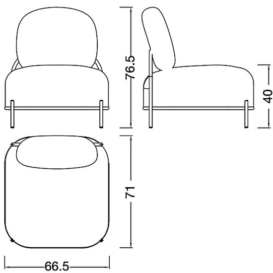 Кресло Pawai темно-серое