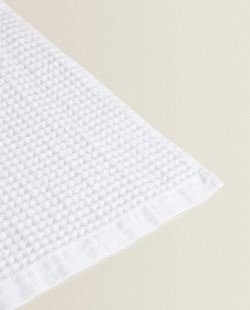 Zara Home - Хлопковое вафельное банное полотенце, белый, 50х90 см