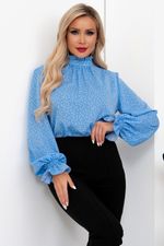 Блуза Моника (голубой/горошек) Б11-217/2 Nikol