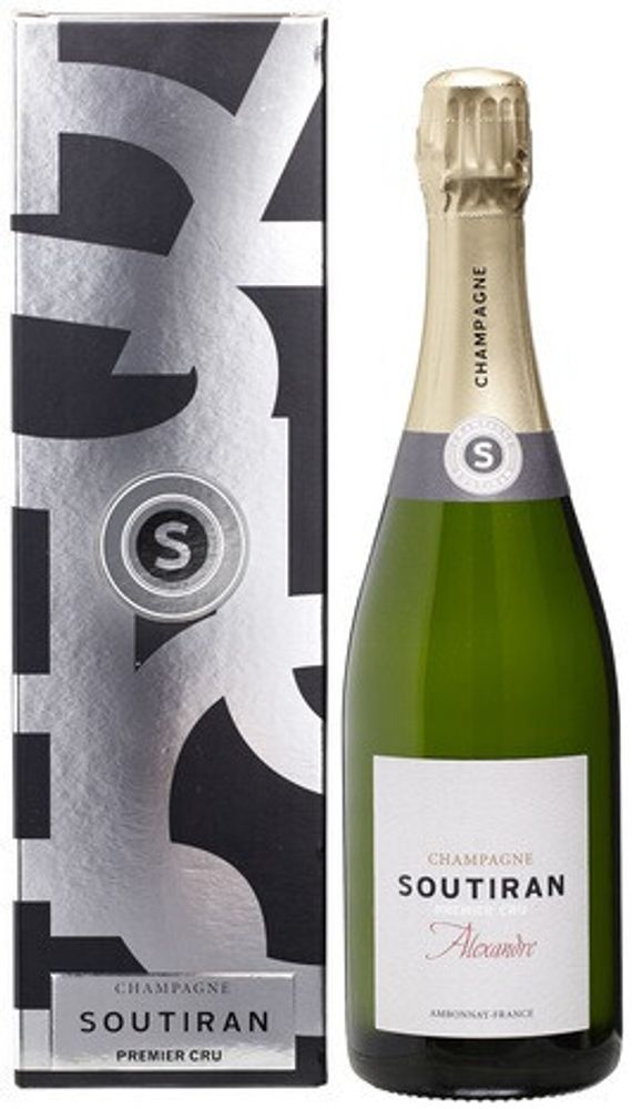 Шампанское Soutiran Cuvee Alexandre 1er Cru в подарочной упаковке, 0,75 л.