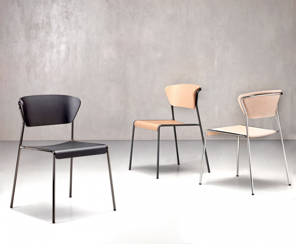 Стул деревянный Scab Design Lisa Wood, антрацит, натуральный дуб