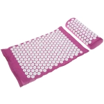 Акупунктурный набор (коврик игольчатый 64х40х2 см и валик 37х15х10 см в сумочке), розовый
