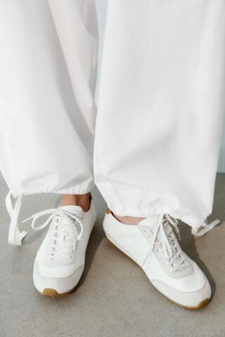 ZARA КРОССОВКИ ДЕРБИ С ДЕТАЛЬЮ НА ЗАДНИКЕ, БЕЛЫЙ