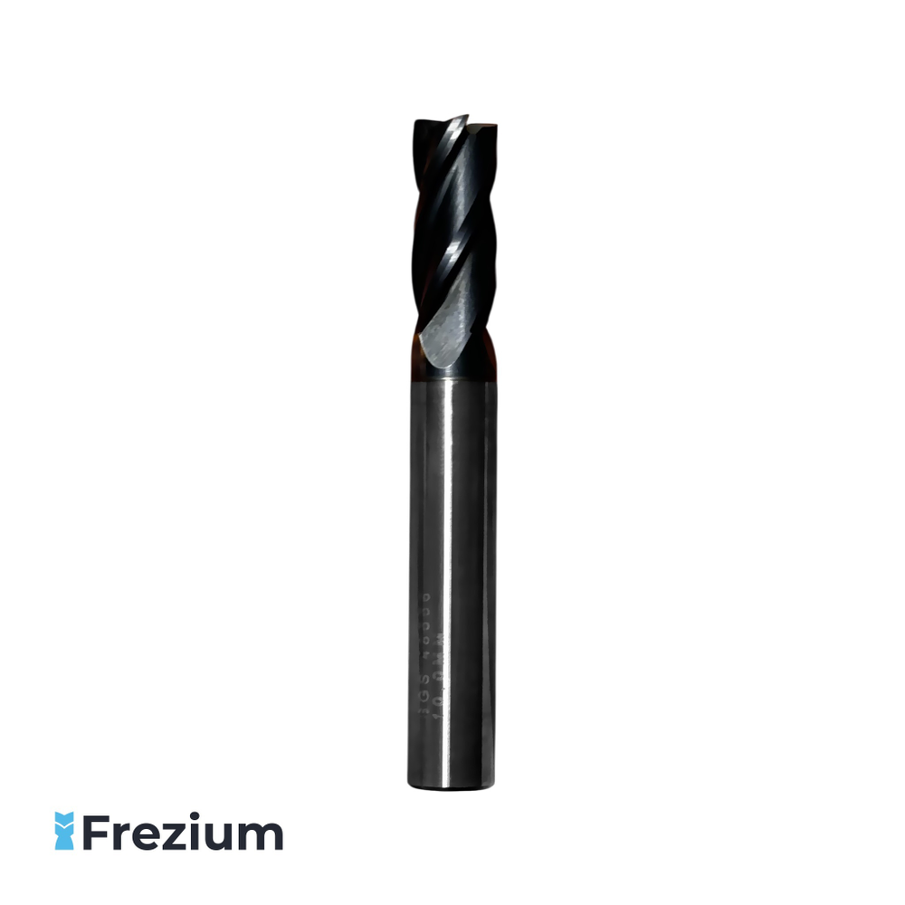 Концевая фреза твердосплавная по металлу "SGS" (10x10x22x75 Z4; 48556) Концевая фреза твердосплавная по металлу "SGS" (10x10x22x75 Z4; 48556)