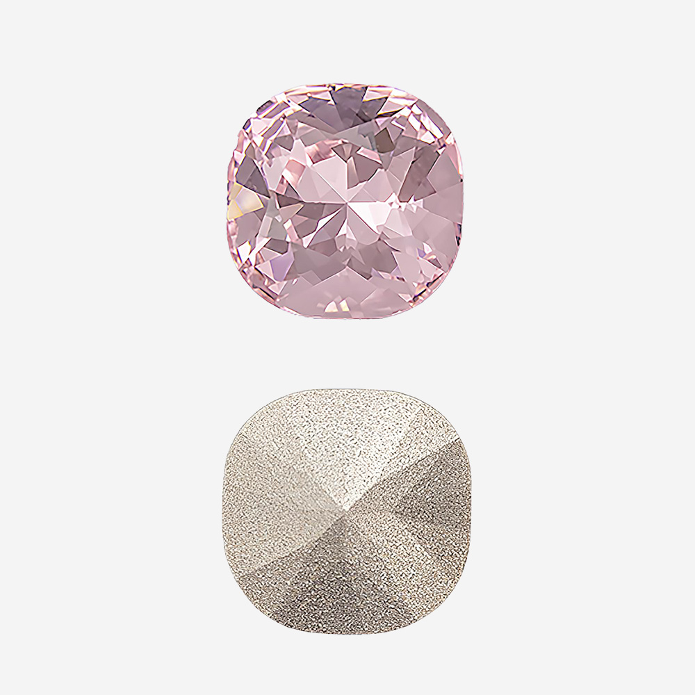 Кристалл Кушон (Сushion), оттенок "Розовый"/"Rose", 12мм