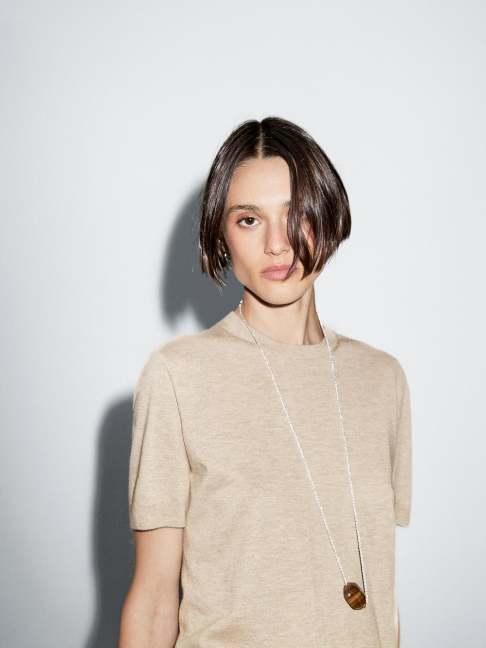 Massimo Dutti Свитер из смесовой шерсти, норка