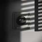 Терморегулятор электронный VOLTUM S70 с индикацией и датчиком, для теплого пола, (титан)