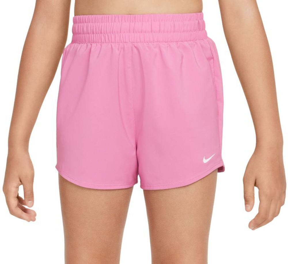 Шорты для девочки теннисные Nike Kids Dri-Fit One High-Waisted Woven Training - Розовый