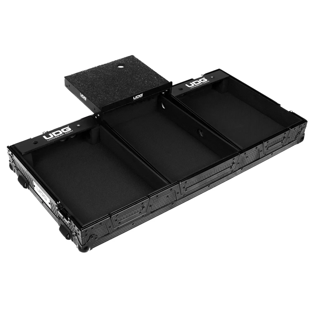 Кейс UDG Ultimate Flight Case Set Pioneer PLX-CRSS12 & 10"/12" Mixer Black Plus (Laptop Shelf + Wheels)