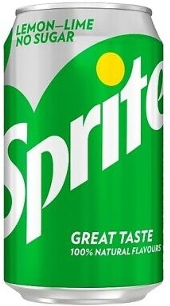 Sprite Lemon Lime Zero (без сахара) 0.33 банка - 24 шт