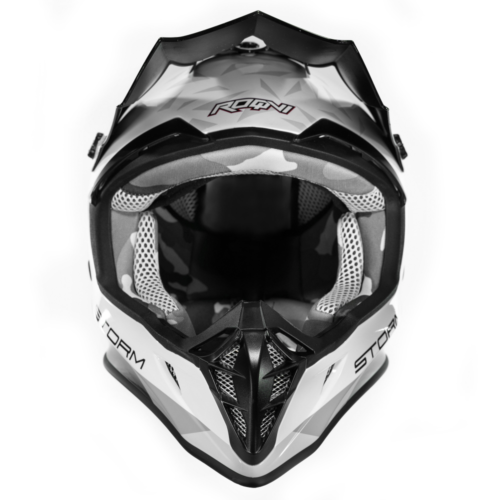 Мотошлем Roqvi модель STORM (Мотошлем ROQVI STORM бело/черный глянцевый)