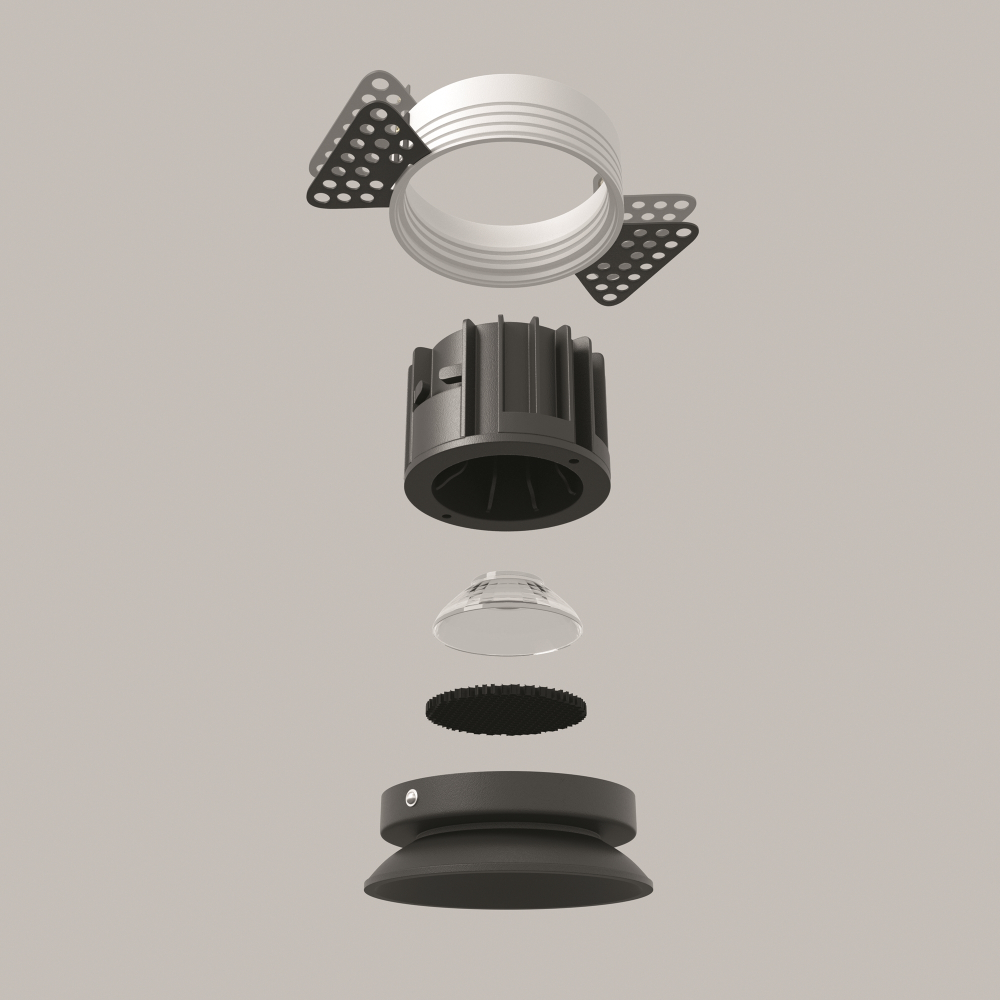 Встраиваемый светодиодный светильник Maytoni Round DL058-12W3K-TRS-B