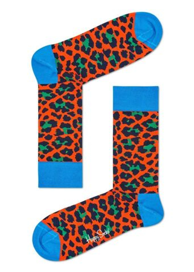 Носки унисекс Leopard Sock с леопардовыми пятнышками (Размер: 25) (Цвет: оранжевый)