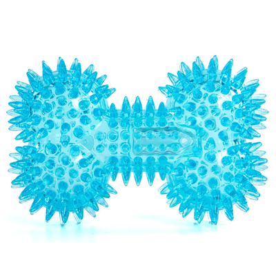 Elitedog игрушка для собак резиновая "косточка с шипами", голубая, 11.2х7.4х4.7см