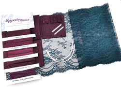 Набор 2. Для бюстгальтера с мягкой чашкой на косточках и трусиков, слива и сосна, (Арт: EK-2624), шт