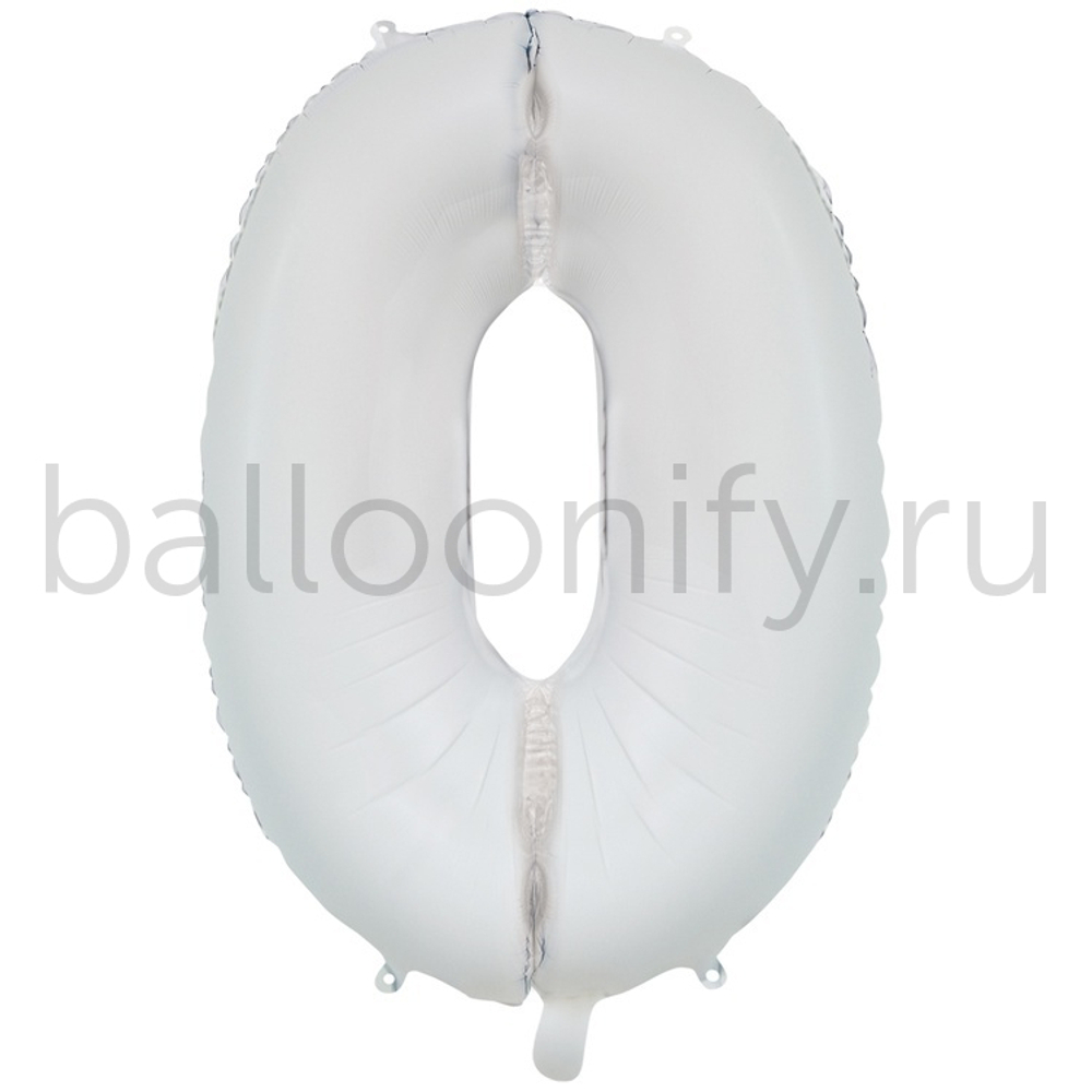 Шар ЦИФРА 0 White 26" 66 см