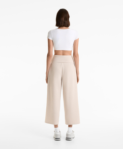 OYSHO Брюки широкого кроя в рубчик, норка