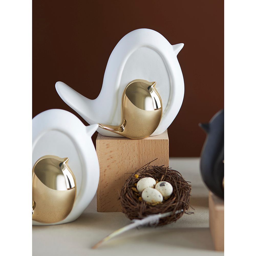 Декор из фарфора white birdie из коллекции essential, 16х8x13 см