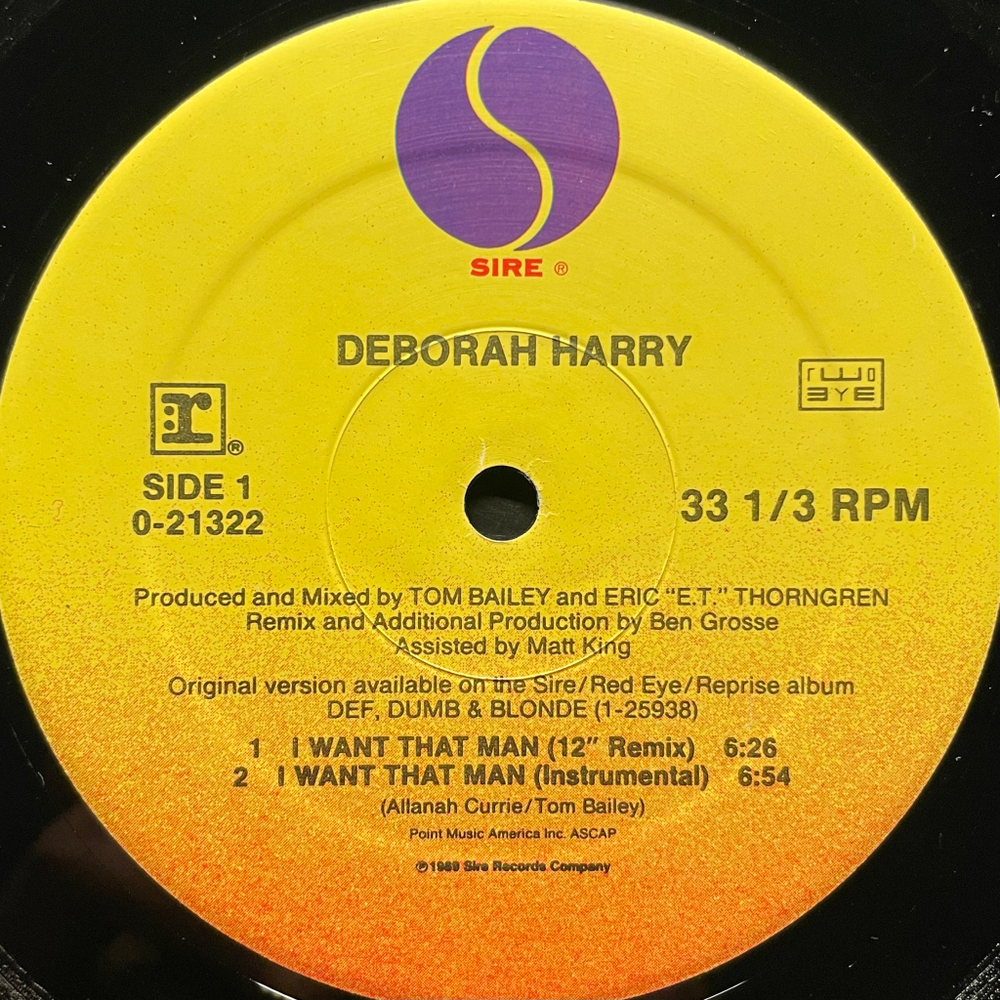 Deborah Harry ‎– I Want That Man (США 1989г.) EP