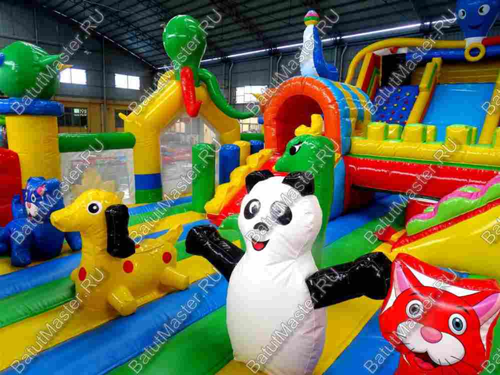 Коммерческий надувной батут "Осьминоги и драконы" 18*8*7 м