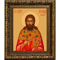 Леонид Викторов, священномученик пресвитер. Икона на холсте.