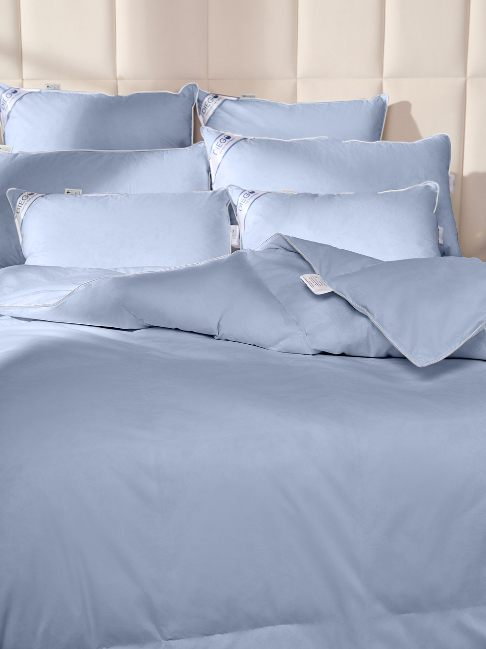 Одеяло зимнее Вега полутораспальное 140х200 Голубое