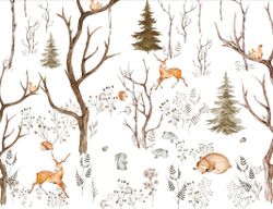 Фотообои белый лес Д 6