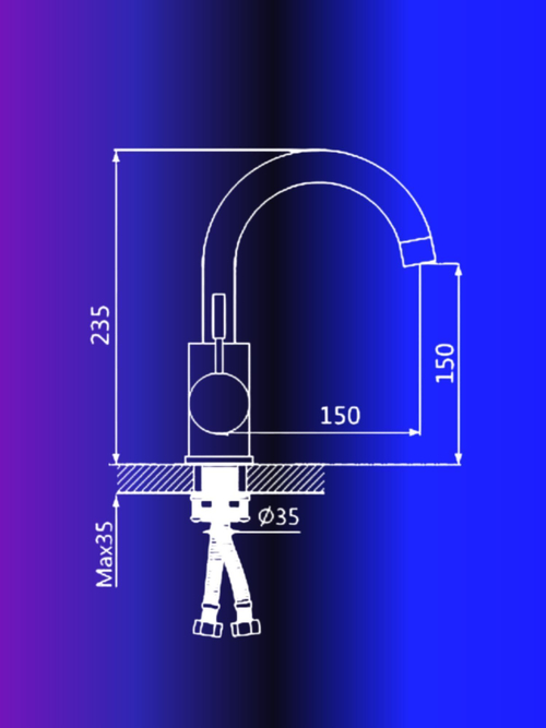Смеситель для раковины Oute T40301