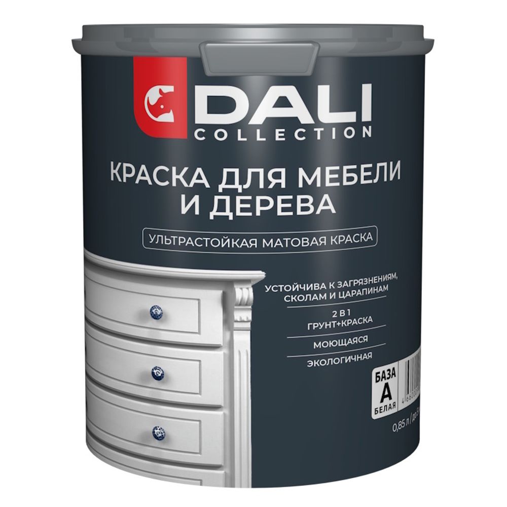 Краска для мебели и дерева  DALI Collection база С бесцв.  0,85л (Рогнеда)