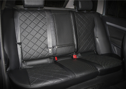 Авточехлы Rival Ромб (зад. спинка 40/60) для сидений Toyota Camry XV40 2006-2011, эко-кожа, черные, SC.5705.2