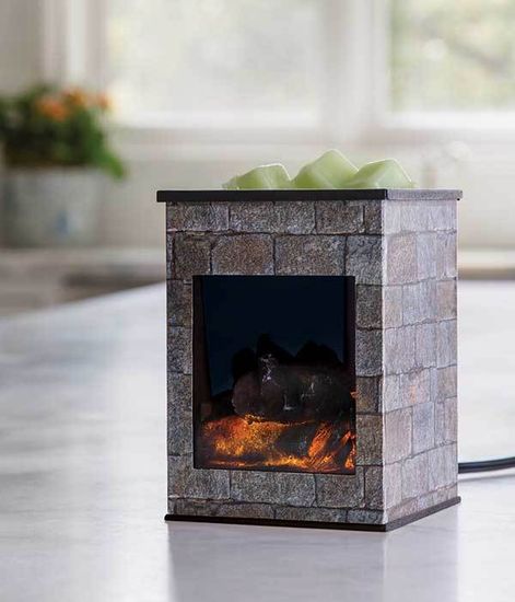 Аромасветильник настольный Камин стекло, Candle Warmers