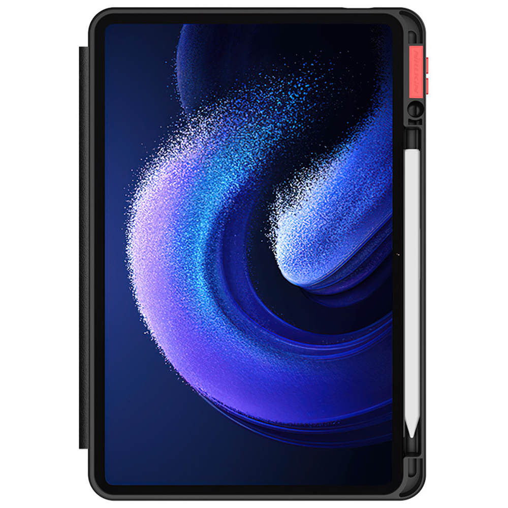 Чехол книжка от Nillkin для планшета Xiaomi Pad 6 и Pad 6 Pro, серия Bevel Leather Case, функция пробуждения и сна