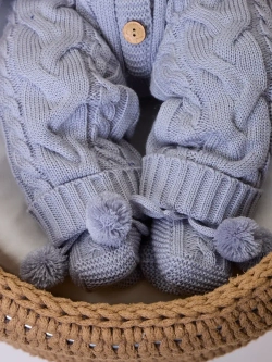 Вязаный конверт на выписку для новорожденного теплый