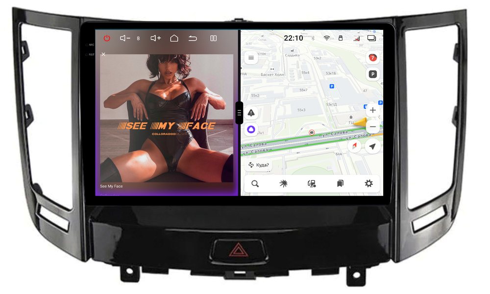 Магнитола для Infiniti FX35, FX37, FX50, FX30D S51 2008-2012, QX70 S51 2013-2018 - Redpower 85323 PRO/PROmax ТОП звук, 2K QLED, Android 14, CarPlay, 4G SIM-слот