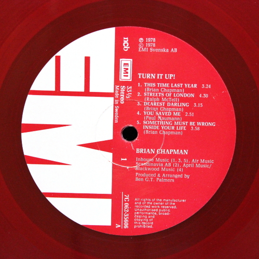 Brian Chapman / Turn It Up! (Coloured Vinyl)(LP)