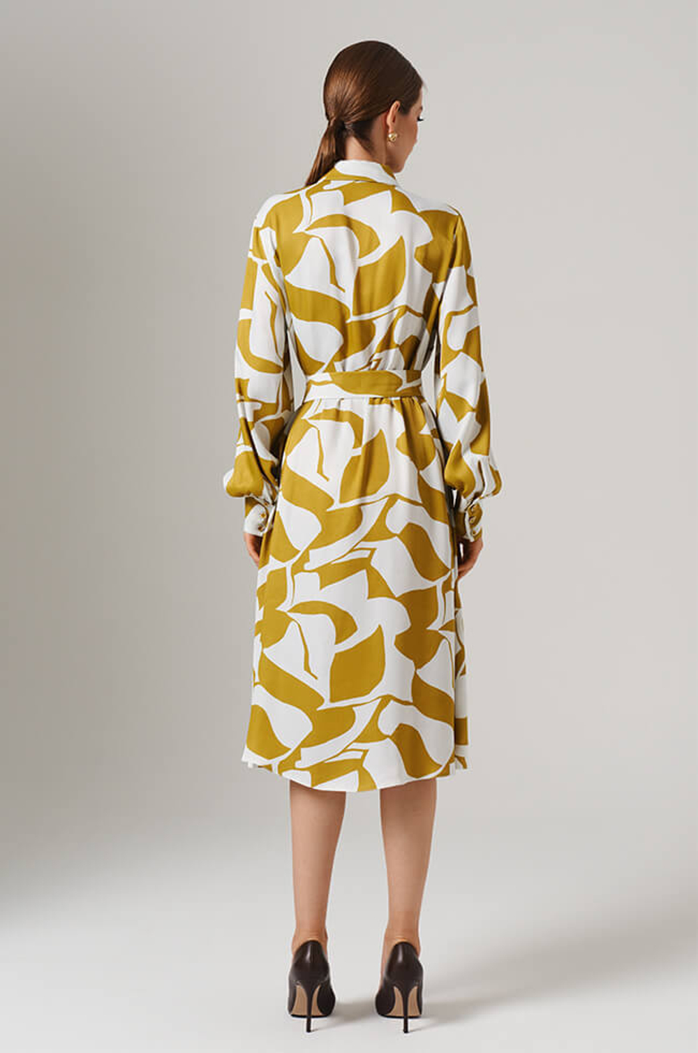 51636 Платье женское (оливковый принт)