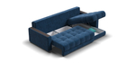 Угловой диван Босс Классик Велюр Монолит синий