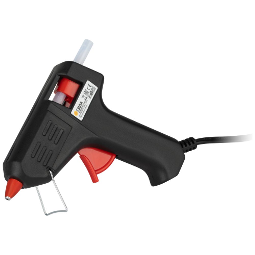 Термопистолет клеевой СИЛА SGG20-01 20Вт под стержень 7 мм в комплекте 7мм х 10cм 2 шт