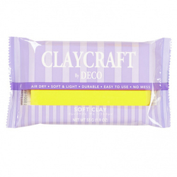 Полимерная глина CLAYCRAFT BY DECO, самоотвердевающая, цвет Желтый, 55 гр