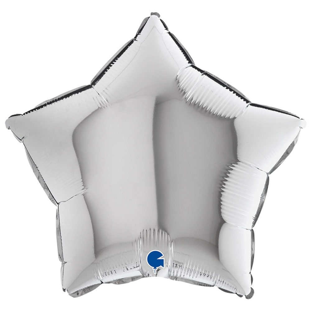 Шар фольгированный Звезда 46 см (Серебряный)