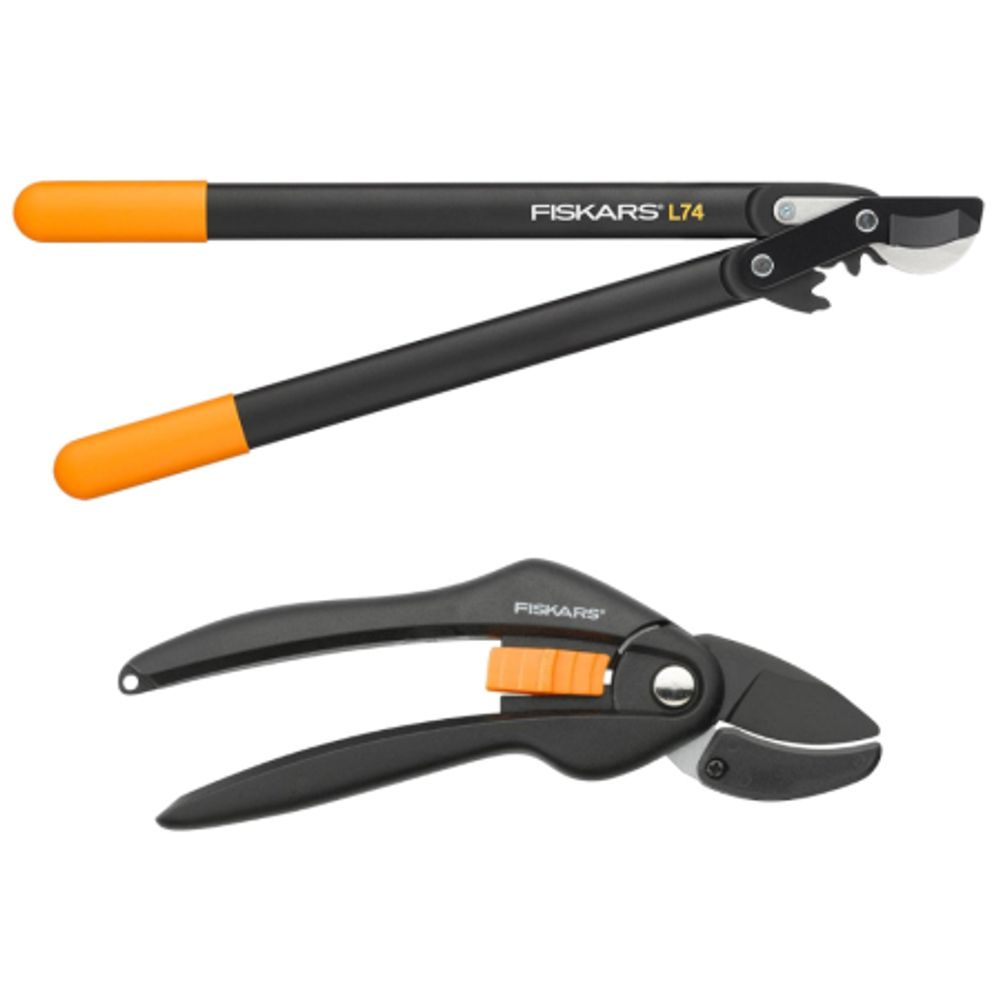 Сучкорез Fiskars с силовым приводом,средний L74 + cекатор плоскостной (1024712)   1000582A