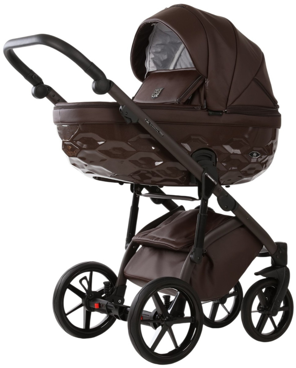 Детская коляска Adamex Chantal Pro Natura 2 в 1 CN-17-COFFEE (ШОКОЛАД КОЖА)