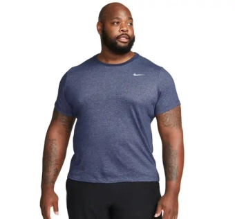Мужская теннисная футболка Nike Solid Dri-Fit Crew - heather blue